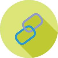 Link Building Flat Long Shadow Icon vector