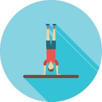 Gymnastic I Flat Long Shadow Icon vector