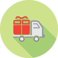 Home Delivery Flat Long Shadow Icon vector