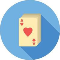 Deck of Cards Flat Long Shadow Icon vector