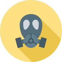 Oxygen Mask Flat Long Shadow Icon vector