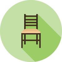 Chair I Flat Long Shadow Icon vector