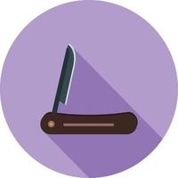 Straight Razor I Flat Long Shadow Icon vector