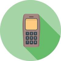 Cell Phone Flat Long Shadow Icon vector