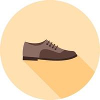 zapatos formales plana larga sombra icono vector