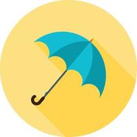 Umbrella Flat Long Shadow Icon vector