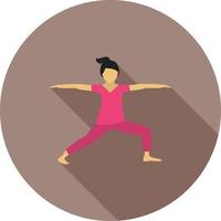 Woman Exercising Flat Long Shadow Icon vector