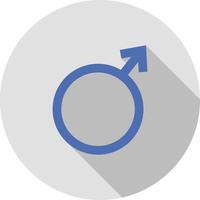 Man Flat Long Shadow Icon vector