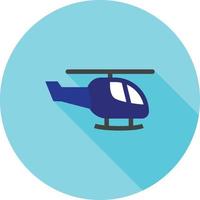 Helicopter Flat Long Shadow Icon vector