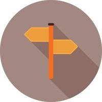 Directions Flat Long Shadow Icon vector