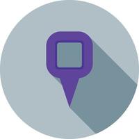 Marker III Flat Long Shadow Icon vector