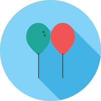 Balloon Flat Long Shadow Icon vector