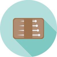 Needles Pack Flat Long Shadow Icon vector