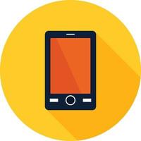 Mobile Flat Long Shadow Icon vector