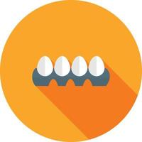 Eggs Tray Flat Long Shadow Icon vector