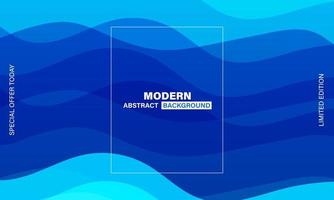 Blue wavy modern abstract background banner design vector