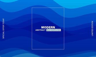 Blue wavy modern abstract background banner design vector