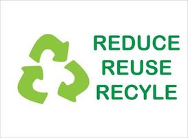 Symbol Reuse, Reduce, Recycle Green Color vector