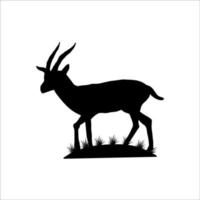 Ilustraciones de deer grass silhouette vector