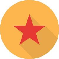 Star I Flat Long Shadow Icon vector