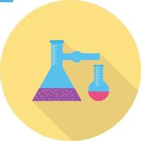 Mixing Chemicals II Flat Long Shadow Icon vector