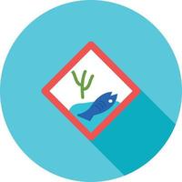 Environment Hazard Flat Long Shadow Icon vector