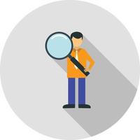 Searching Flat Long Shadow Icon vector