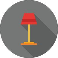 Lamp Flat Long Shadow Icon vector