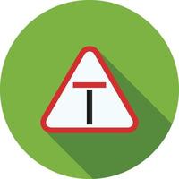 Dead End Flat Long Shadow Icon vector