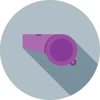 Whistle Flat Long Shadow Icon vector