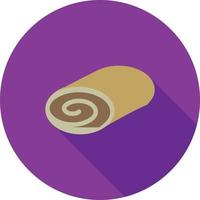 Swiss Roll Flat Long Shadow Icon vector