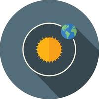 Orbit Flat Long Shadow Icon vector