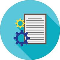 Data Management Flat Long Shadow Icon vector