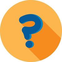 Question Mark Flat Long Shadow Icon vector