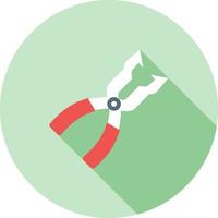 Pliers Flat Long Shadow Icon vector