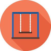 Swings Flat Long Shadow Icon vector