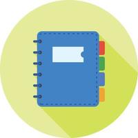 Diary Flat Long Shadow Icon vector