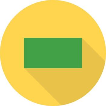 Rectangle Flat Long Shadow Icon vector