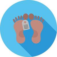 Dead Person Flat Long Shadow Icon vector