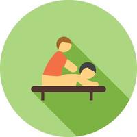 Massage Therapy Flat Long Shadow Icon vector