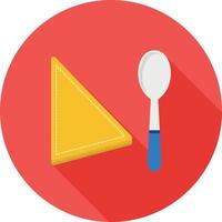 Spoon and Napkin Flat Long Shadow Icon vector