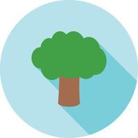 Tree I Flat Long Shadow Icon vector