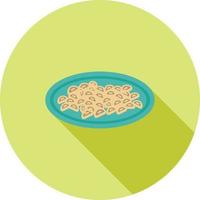 Gnocchi Flat Long Shadow Icon vector