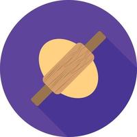 Rolling Dough Flat Long Shadow Icon vector