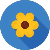 Daisy Flat Long Shadow Icon vector