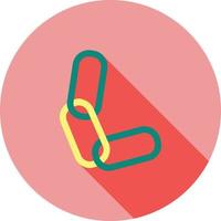 Link Building II Flat Long Shadow Icon vector