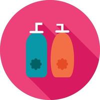 Perfume Bottles Flat Long Shadow Icon vector