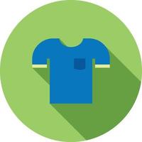 T Shirt Flat Long Shadow Icon vector