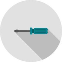 Screw Driver Flat Long Shadow Icon vector