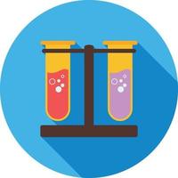 Chemistry Set I Flat Long Shadow Icon vector